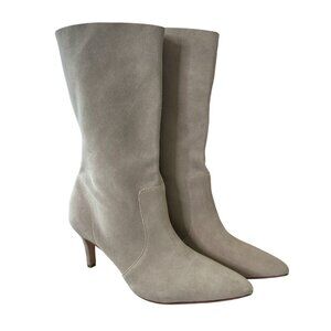 Banana Republic Sand Suede Leather Mid-Calf Slouch Western Boots 9 Pointed Toe